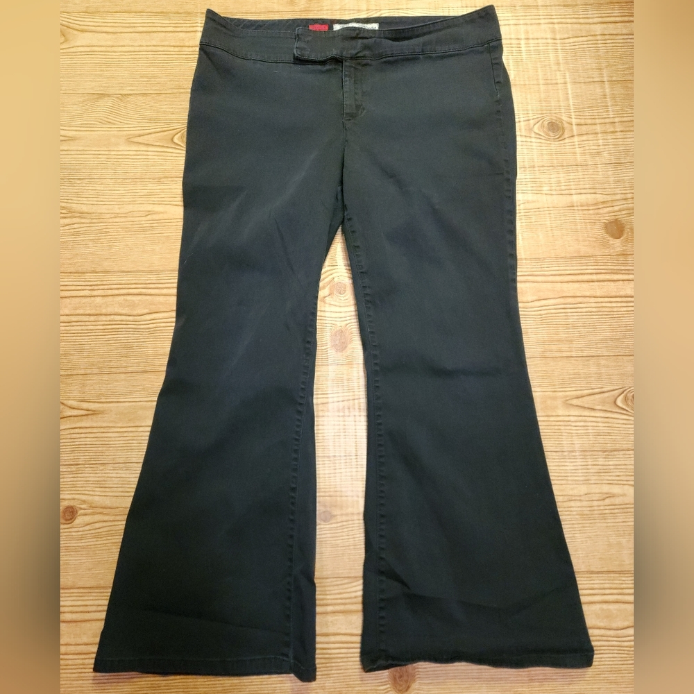 Vintage Paris Blues Soulmate Plus Size Black Flared Pants Size 18W